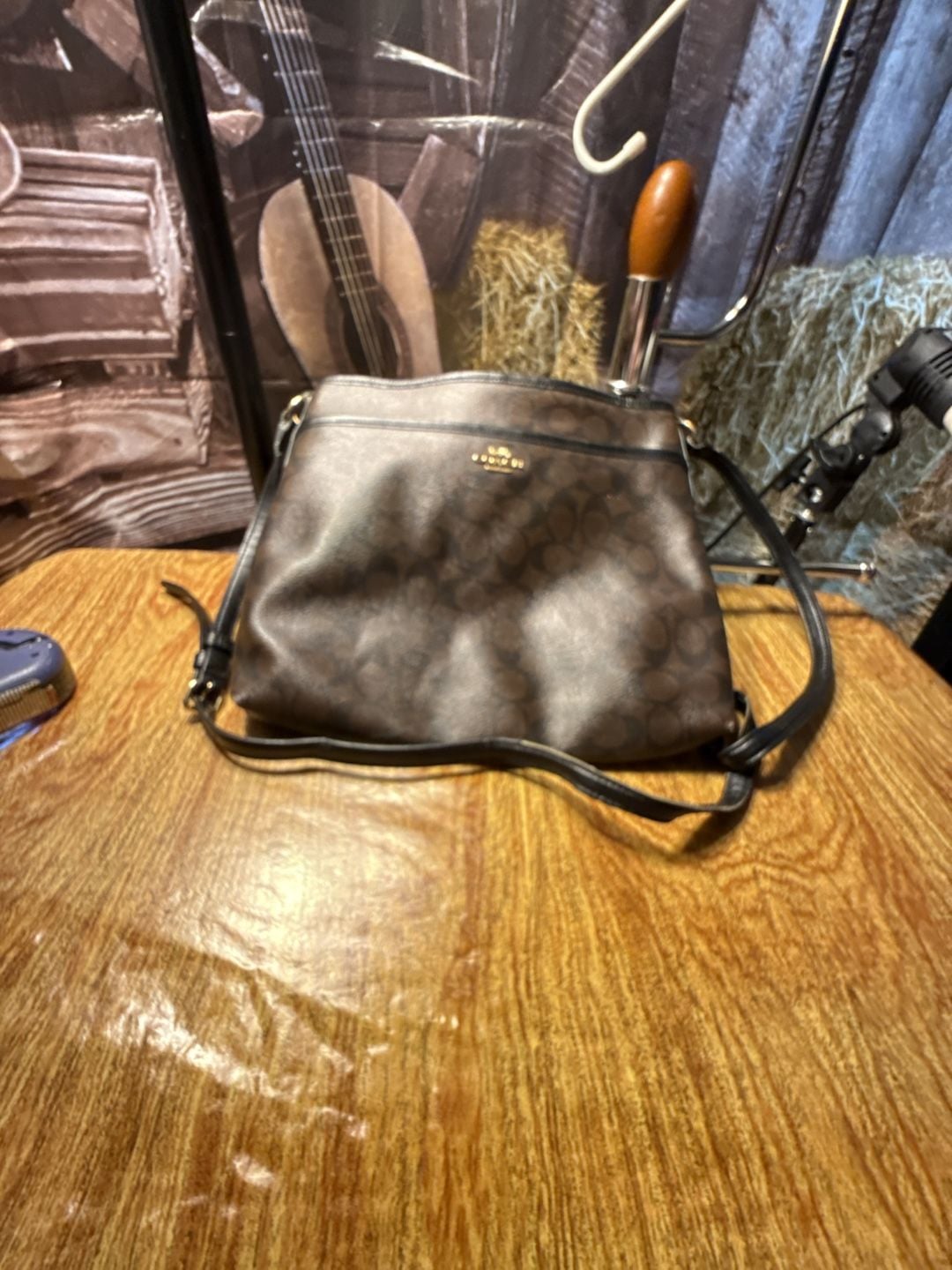 Coach Signature Shoulder Bag Crossbody Pouch F58297 From Japan